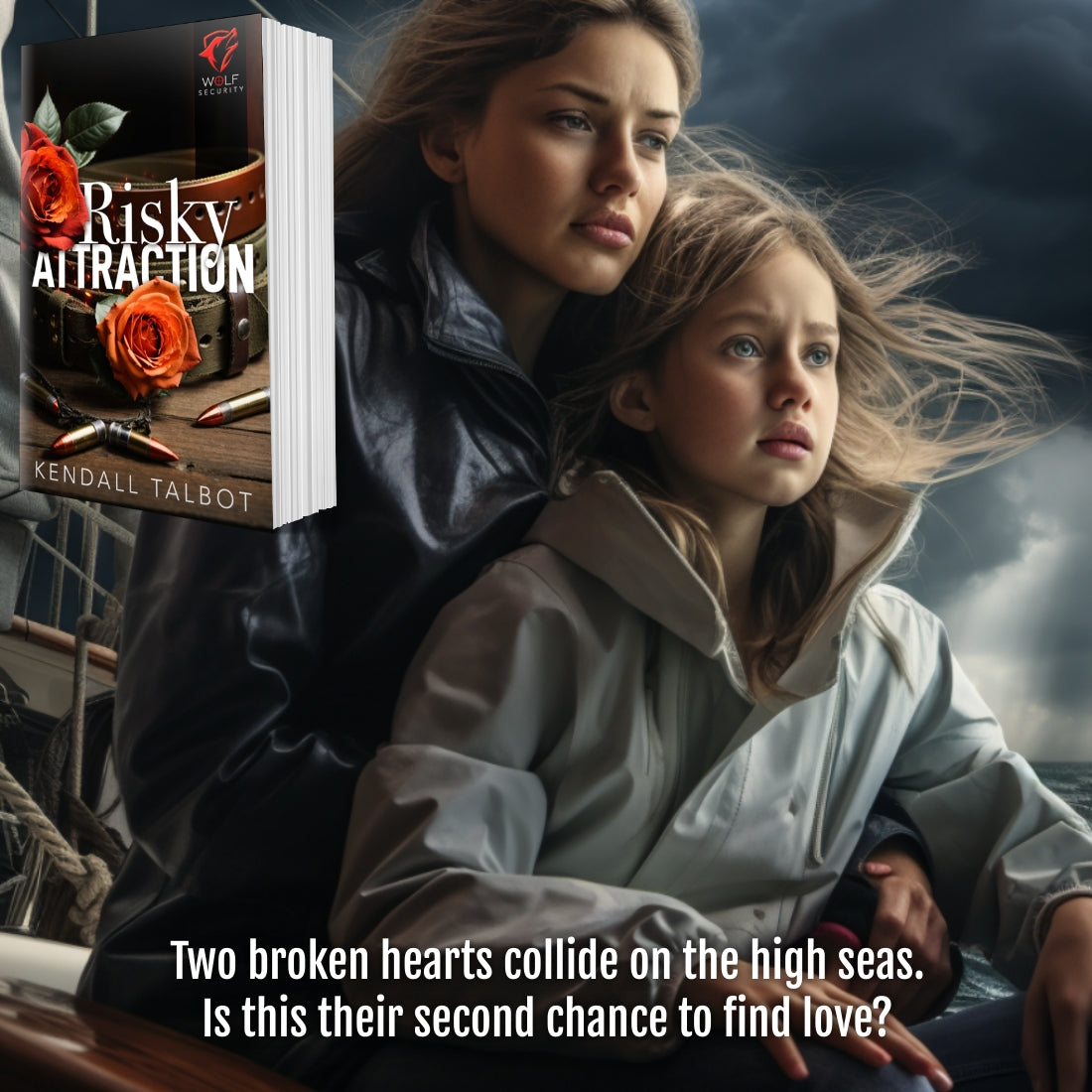 Risky Attraction Paperback book by Kendall Talbot romantic thriller