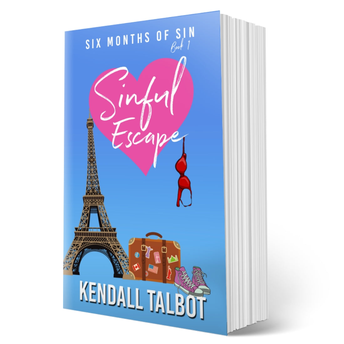 SInful Escape Paperback steamy romantic comedy by Kendall Talbot