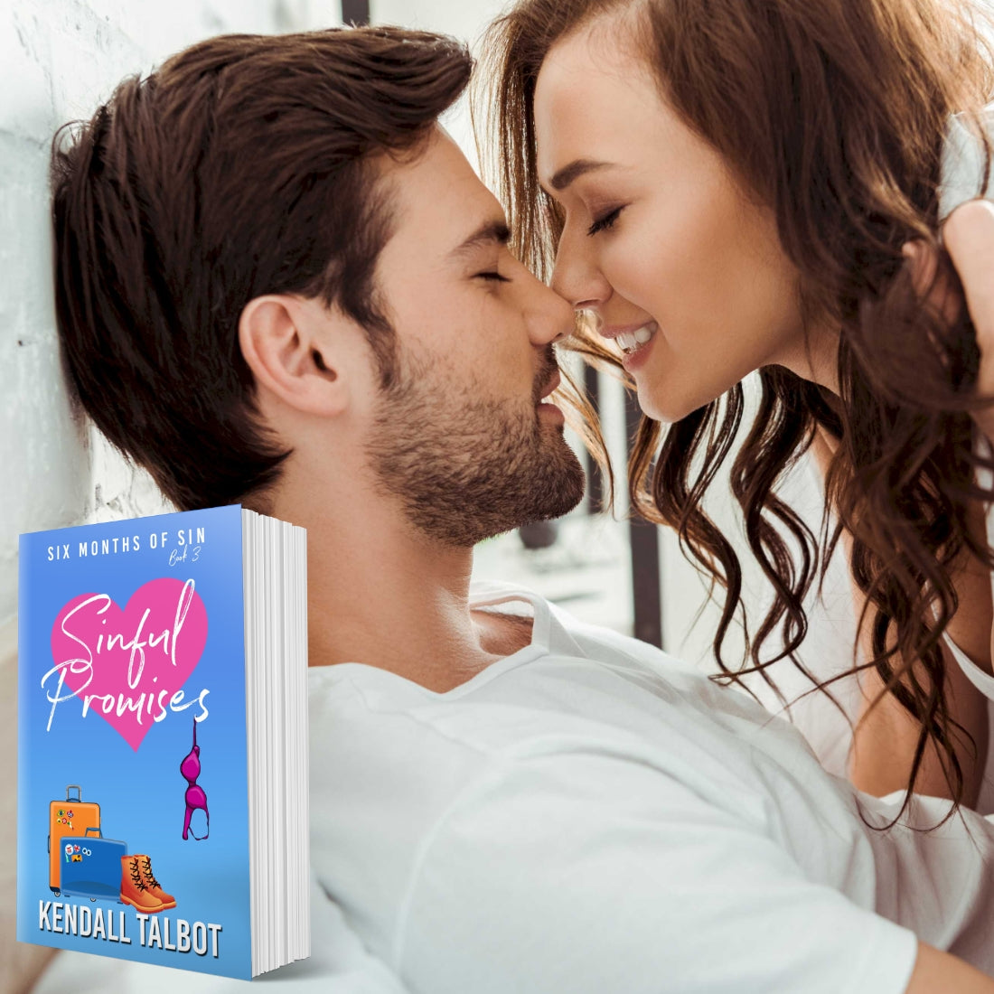 Sinful Promises paperback book by Kendall Talbot steamy romantic comedy