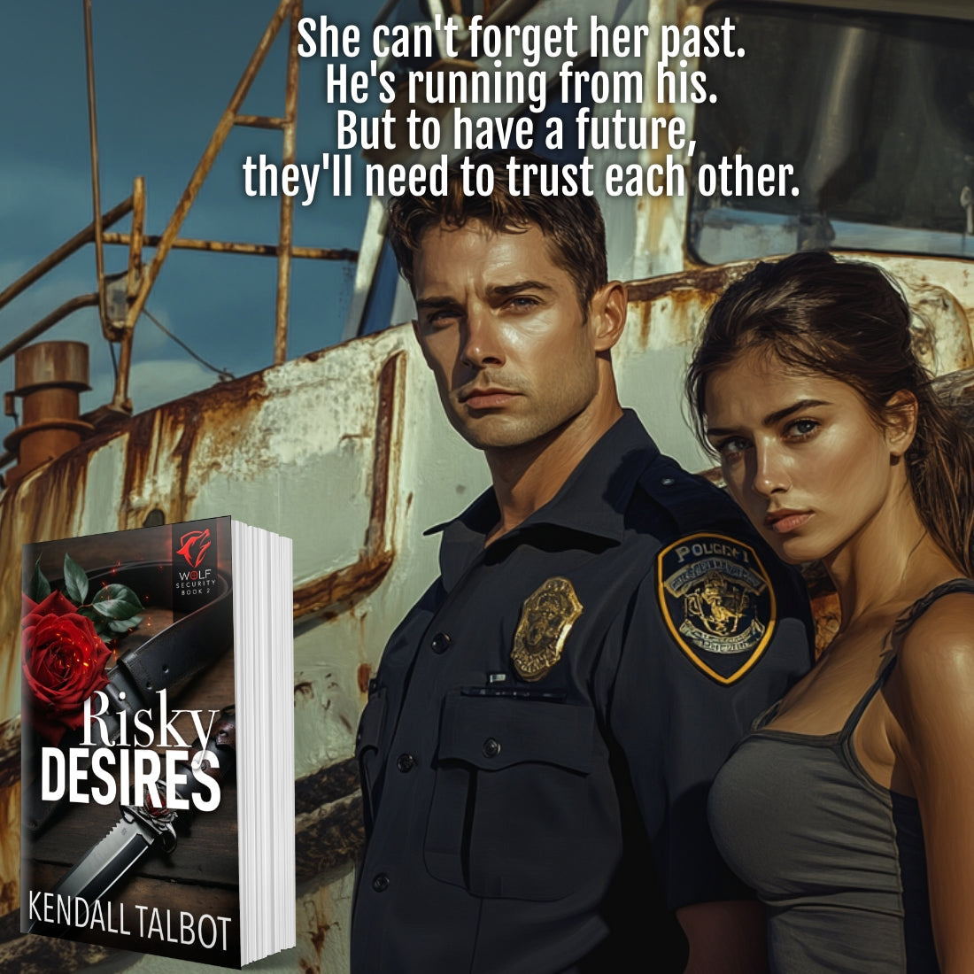 Risky Desires Paperback book by Kendall Talbot romantic thriller