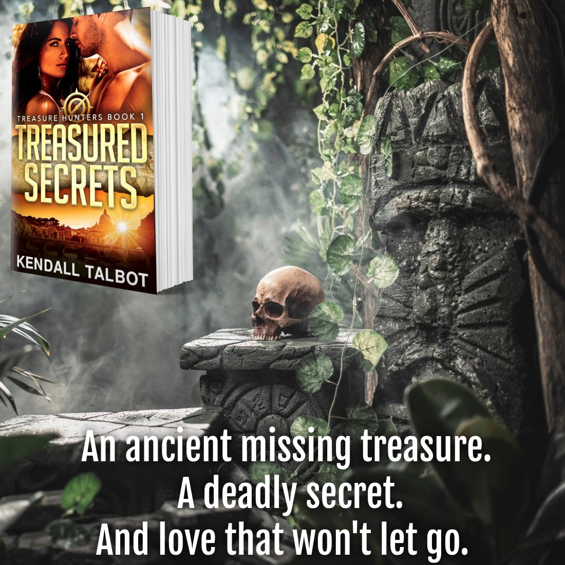 Treasured Secrets Paperback book by Kendall Talbot treasure hunters romance