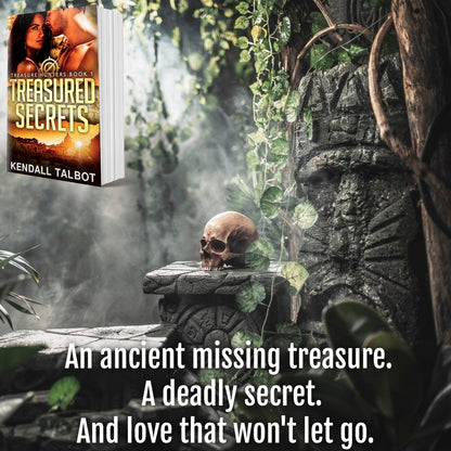 Treasured Secrets Paperback book by Kendall Talbot treasure hunting romance